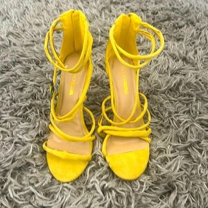 Yellow Strappy heel